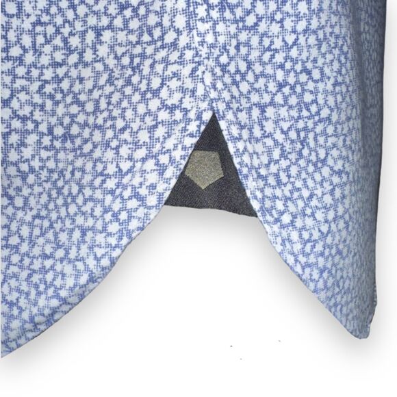 Z Zegna Slim Fit Cotton Shirt with Leaflet Jacquard AOP Long Sleeve BU Sz L - Picture 7 of 10